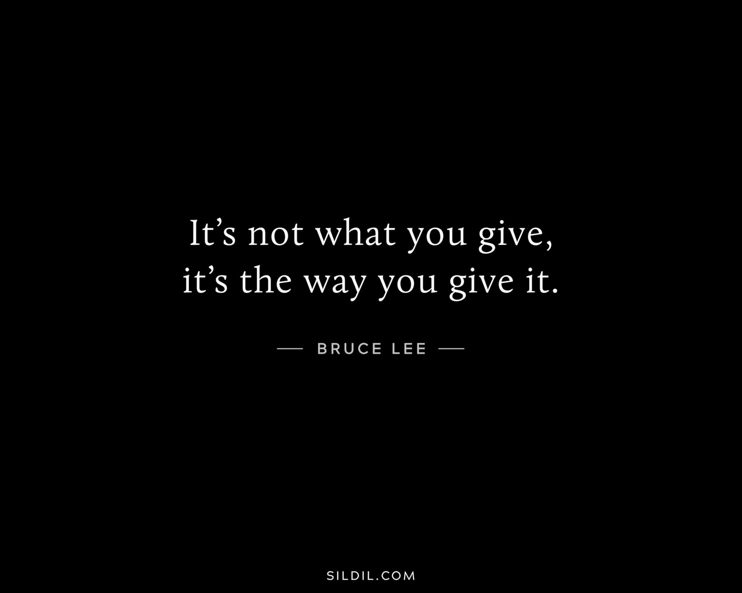 It’s not what you give, it’s the way you give it.