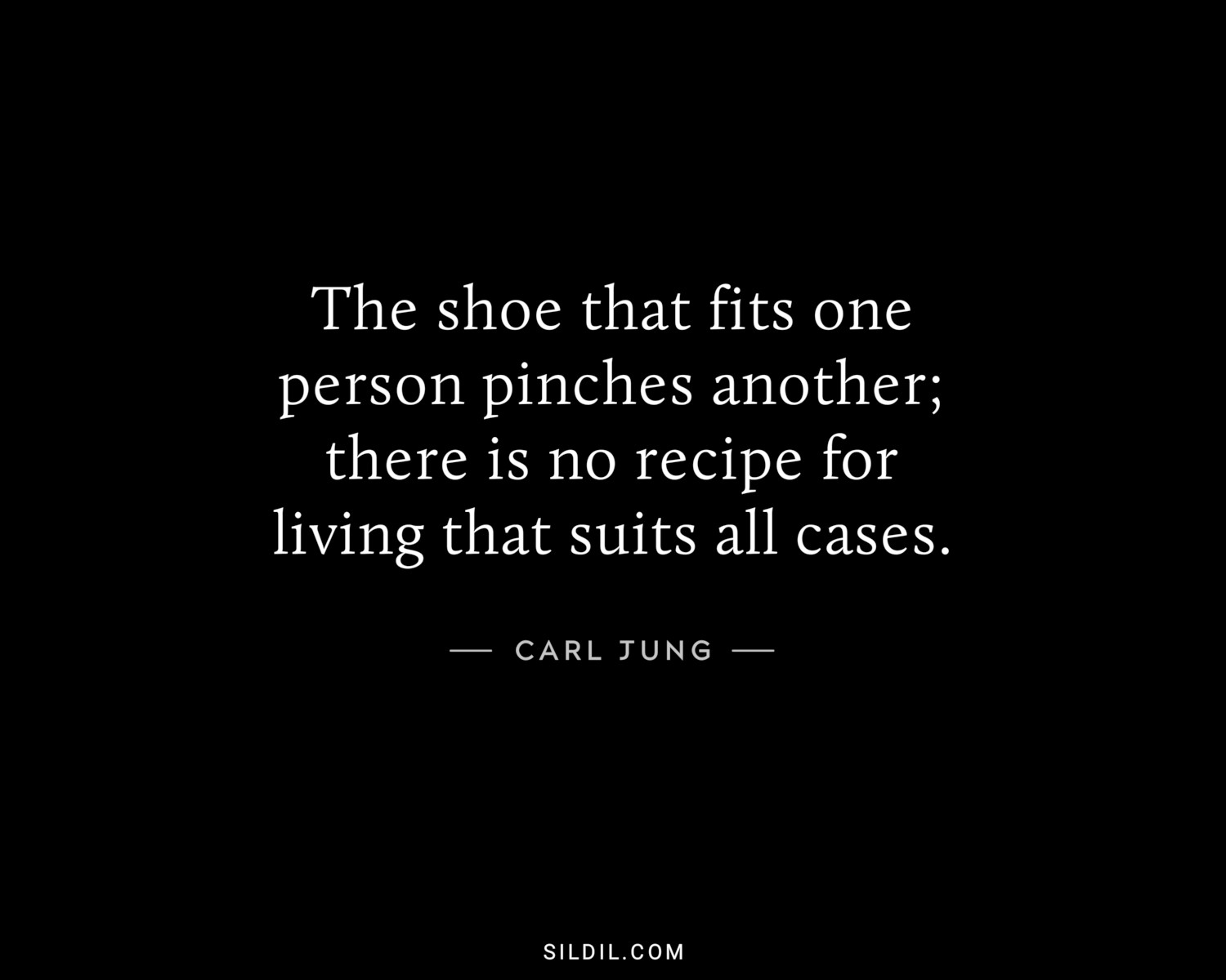 The shoe that fits one person pinches another; there is no recipe for living that suits all cases.