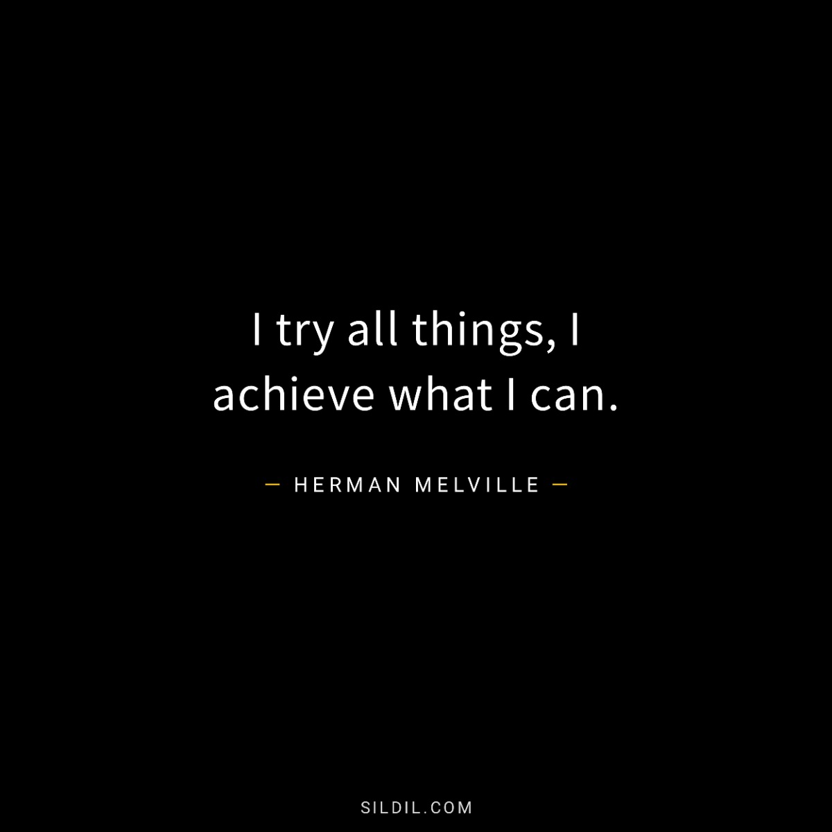 I try all things, I achieve what I can.