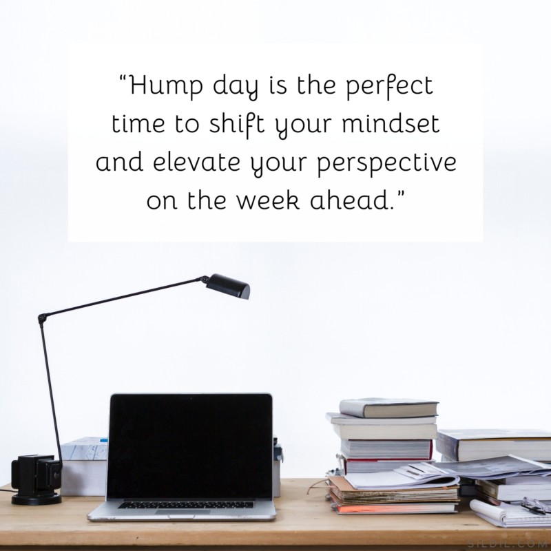 “Hump day is the perfect time to shift your mindset and elevate your perspective on the week ahead.”