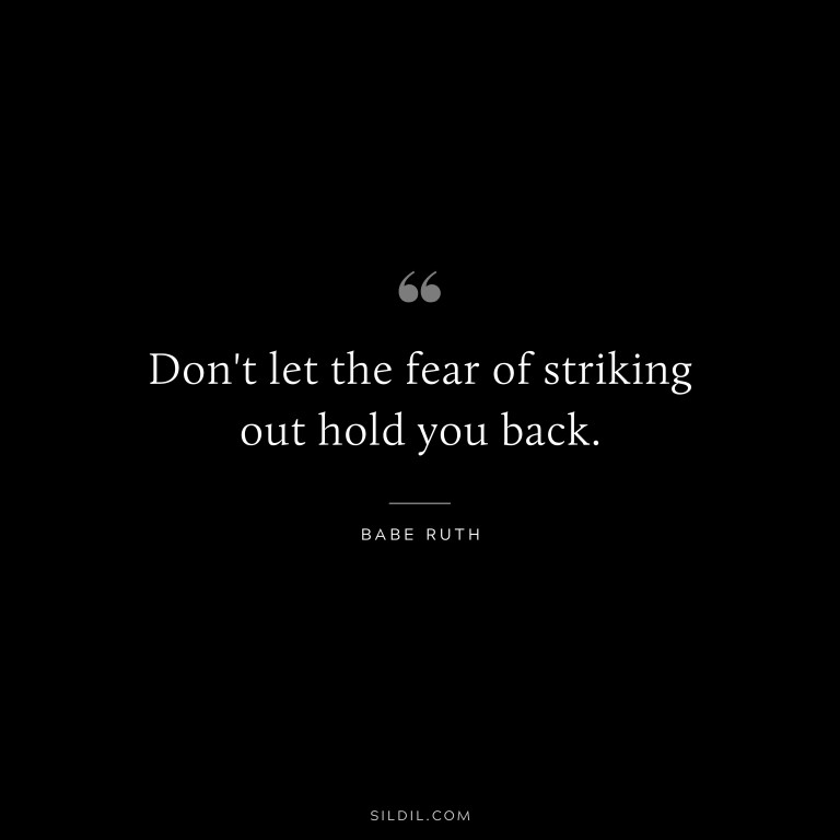 fear is getting ahold of you