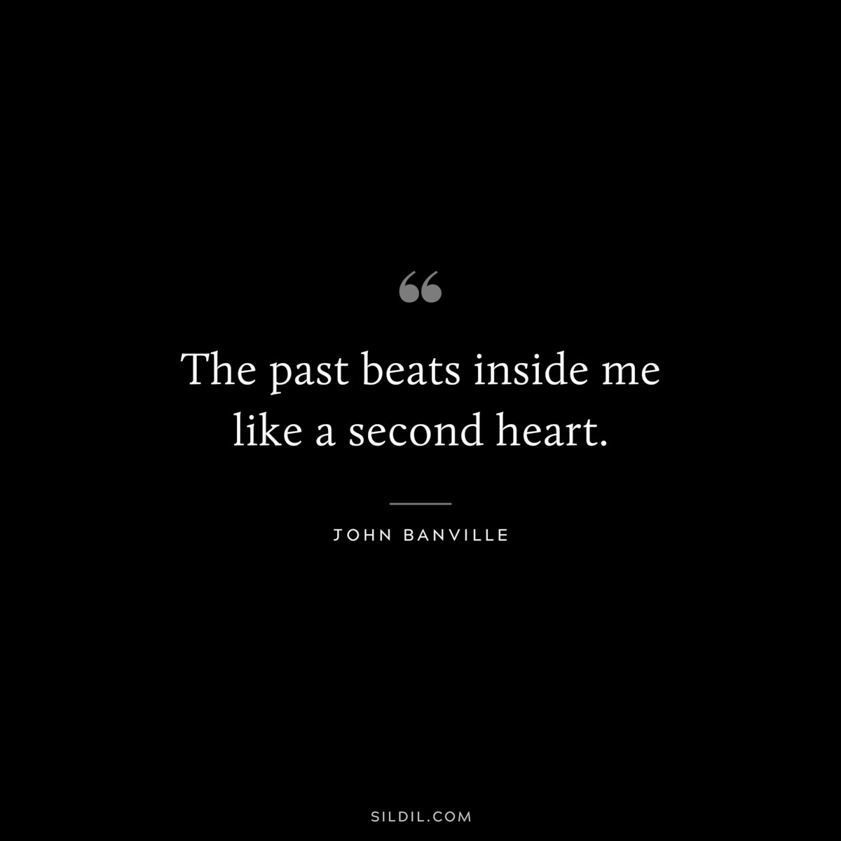 The past beats inside me like a second heart. ― John Banville