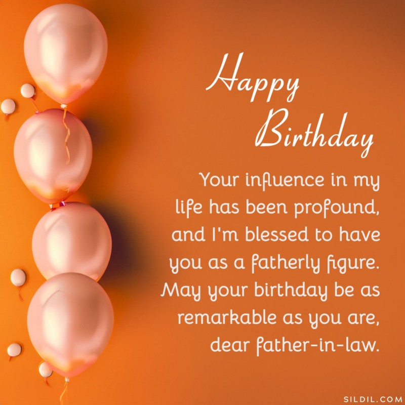 Birthday Wishes For Father-in-law from Son-in-law