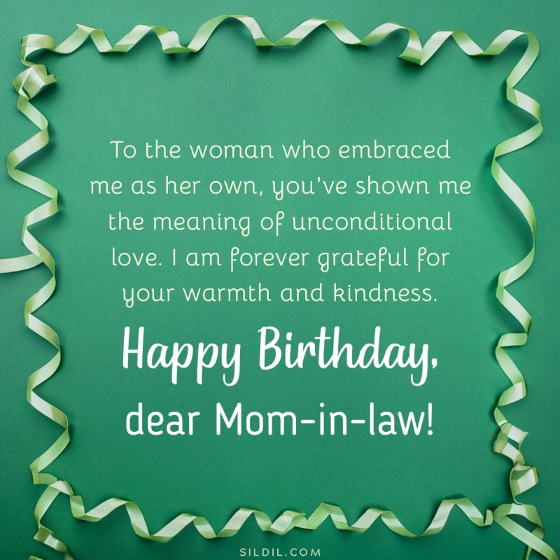 To the woman who embraced me as her own, you've shown me the meaning of unconditional love. I am forever grateful for your warmth and kindness. Happy birthday, dear mom-in-law.