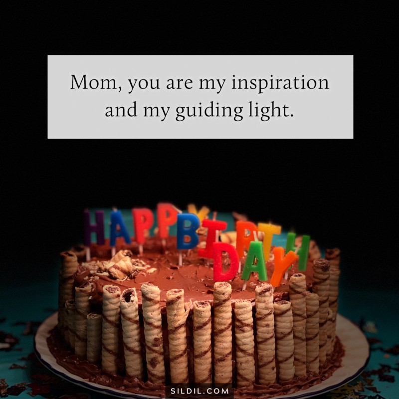 Mom, you are my inspiration and my guiding light. Happy birthday!