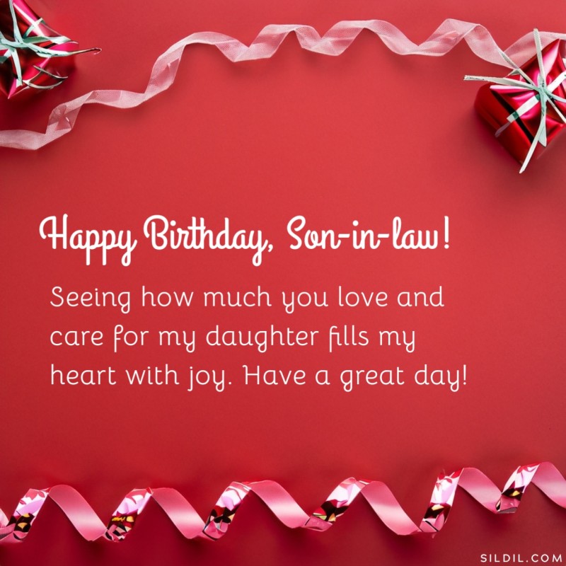 Heart Touching Birthday Messages for Son in Law