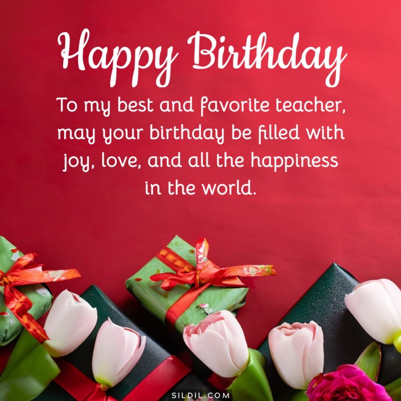 Birthday Wishes Images for Favourite Teacher