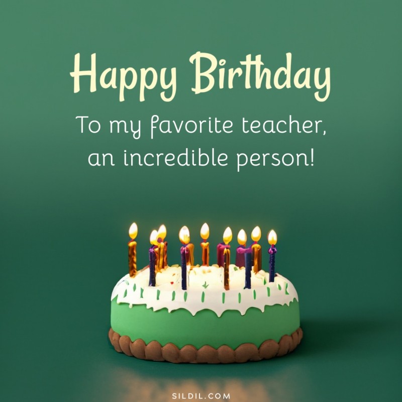 Short Birthday Wishes for Teacher