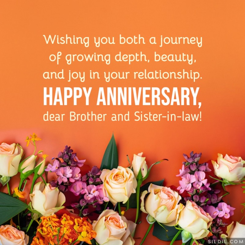 Brother and Sister in Law Anniversary Wishes