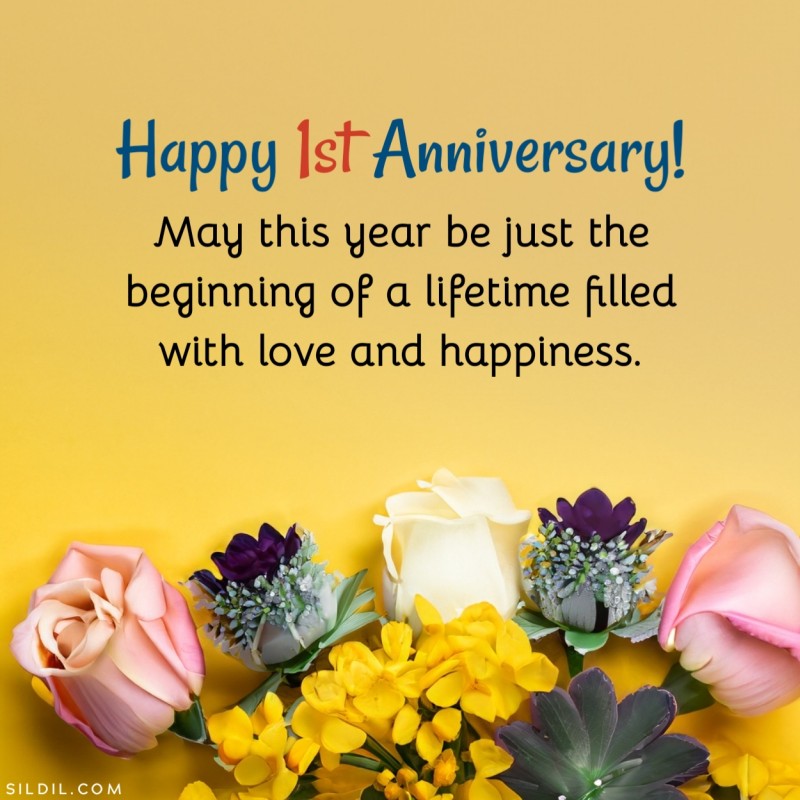 1st Anniversary Wishes for Couple