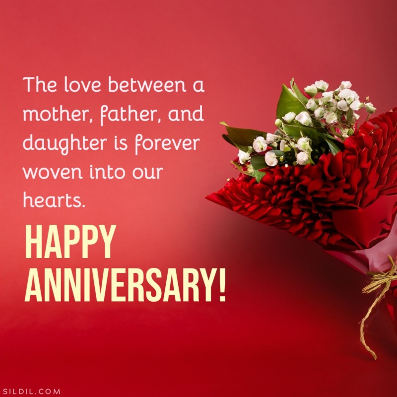 Anniversary Wishes for Parents From Daughter