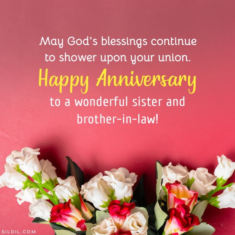 Anniversary Greetings for Sister and Brother in Law