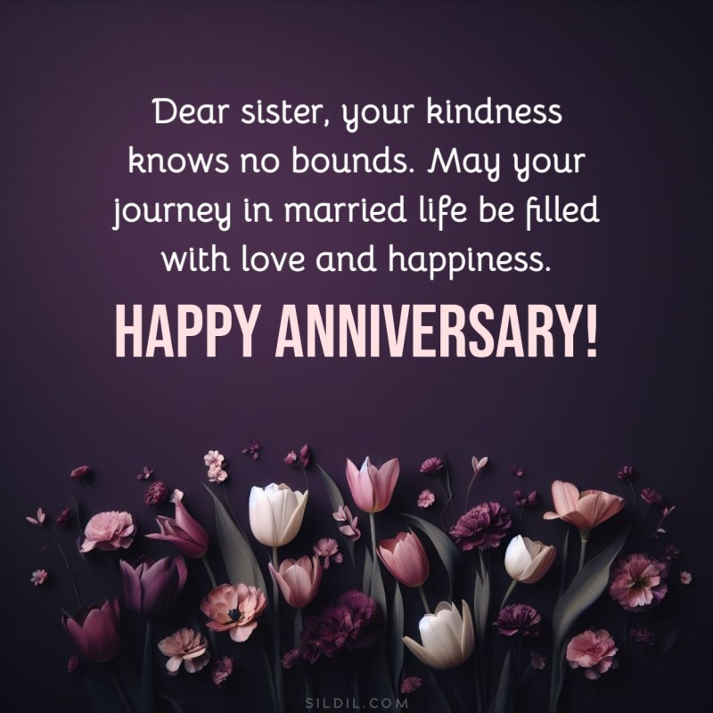 Anniversary Message for Sister