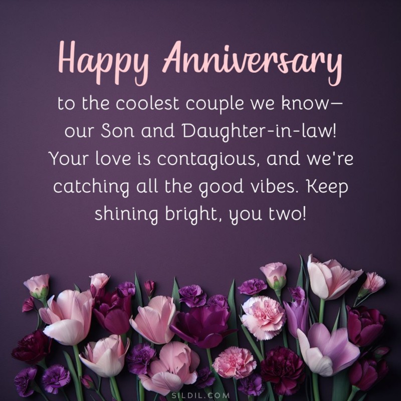 Anniversary Message for Son and Daughter-in-law
