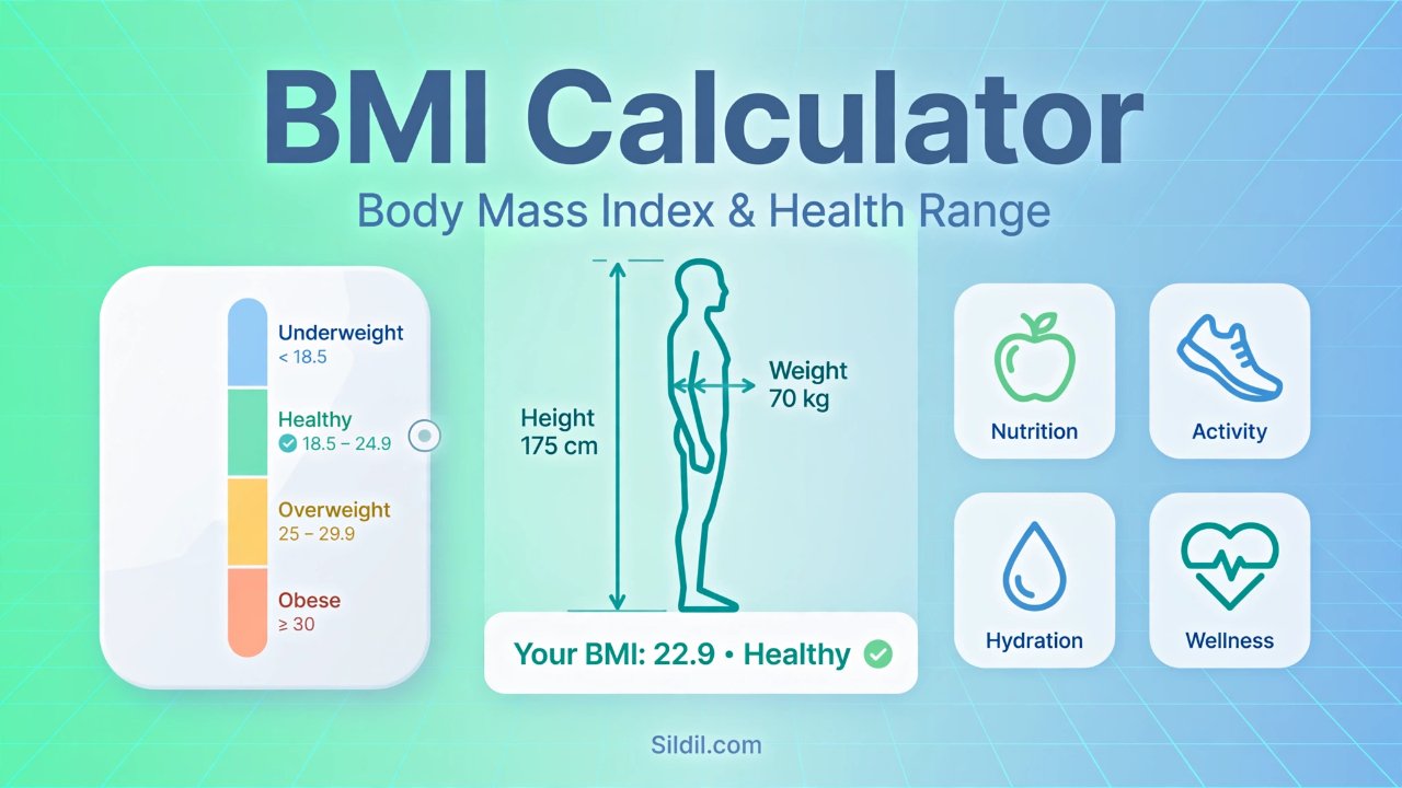 Free BMI calculator with healthy weight range, BMI Prime, Ponderal Index, a visual BMI scale, target/reverse BMI, optional two-person comparison, and a browser-only BMI trend tracker. Includes an adult and a child/teen mode.