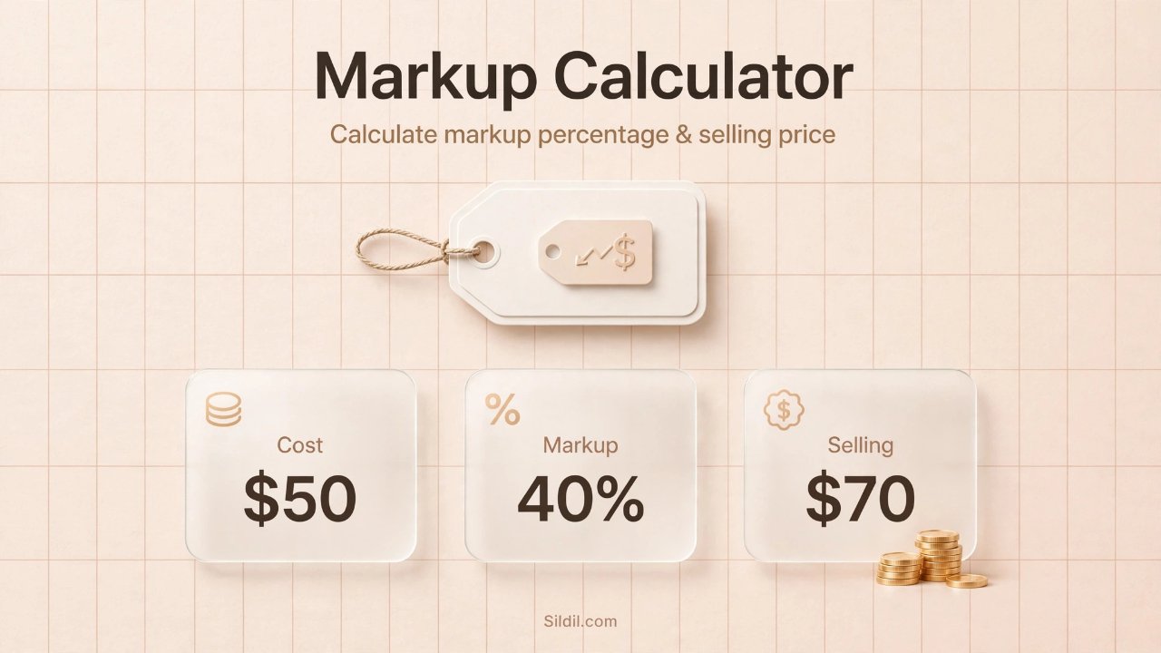Free markup calculator. Calculate markup percentage and markup amount from cost and selling price — or reverse-calculate the selling price you need from cost and target markup. Includes product costs, discounts, margin conversion, and multi-product totals.
